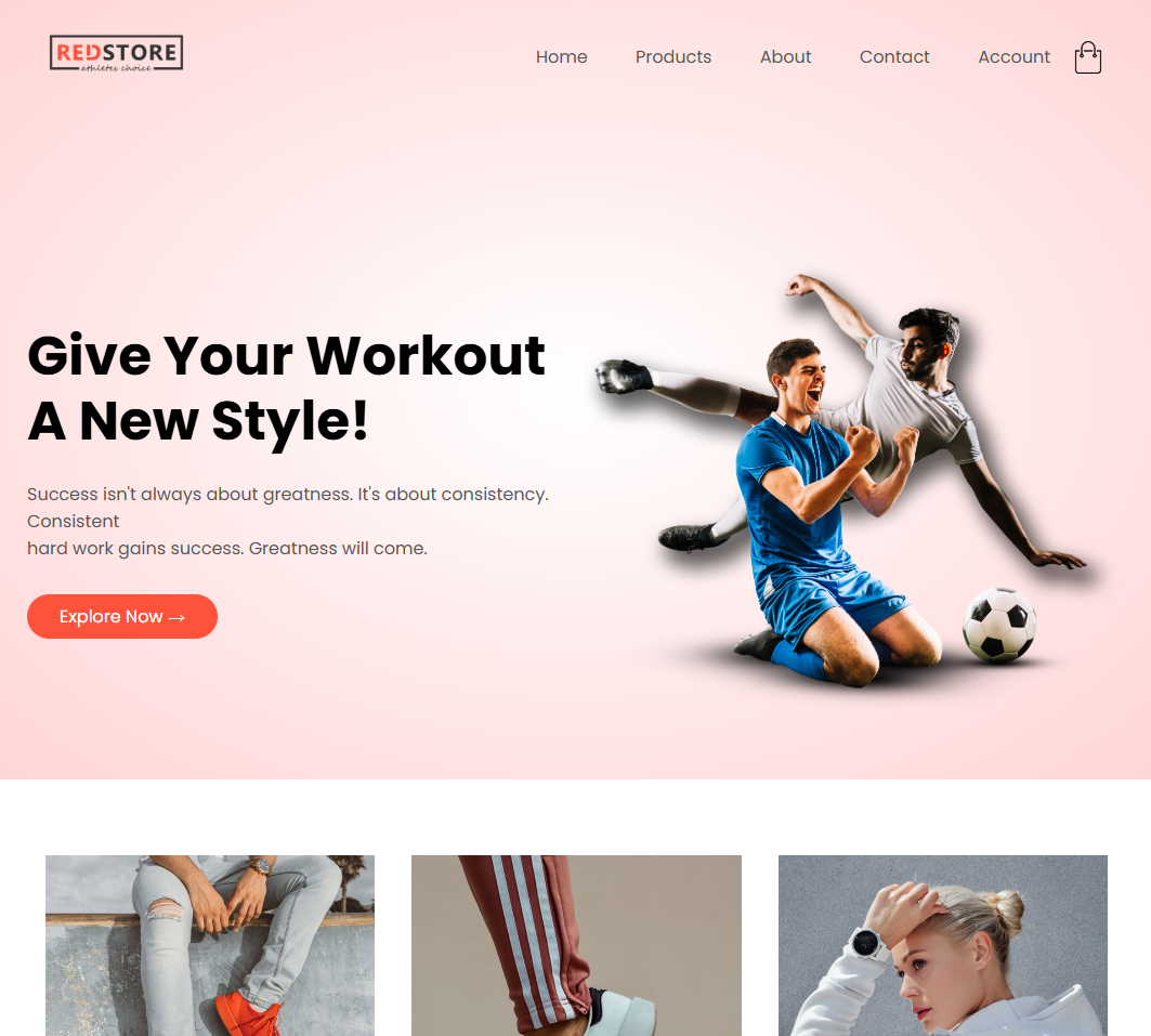 showcase of ecommerce website